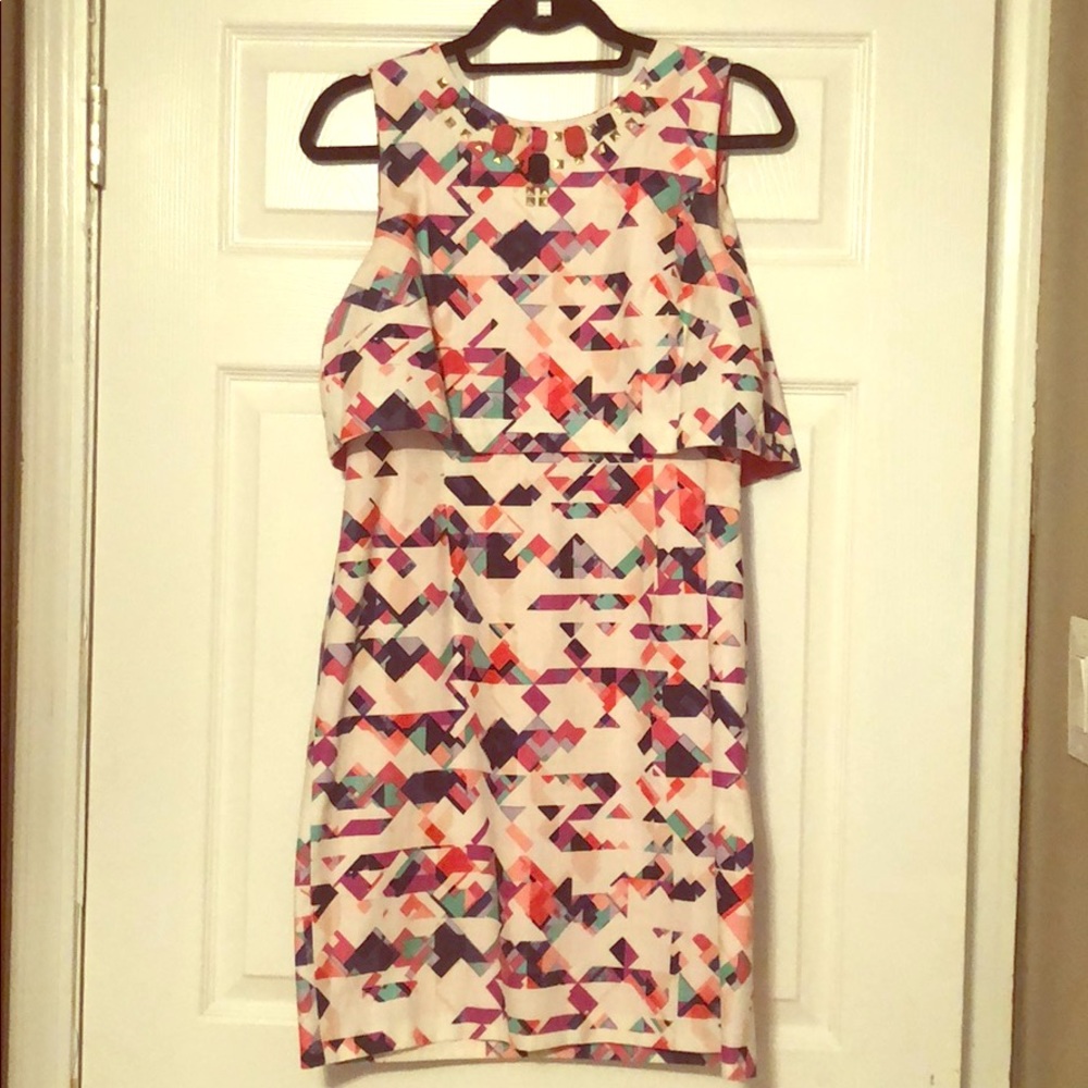 Vince Camuto Geometric Print Dress